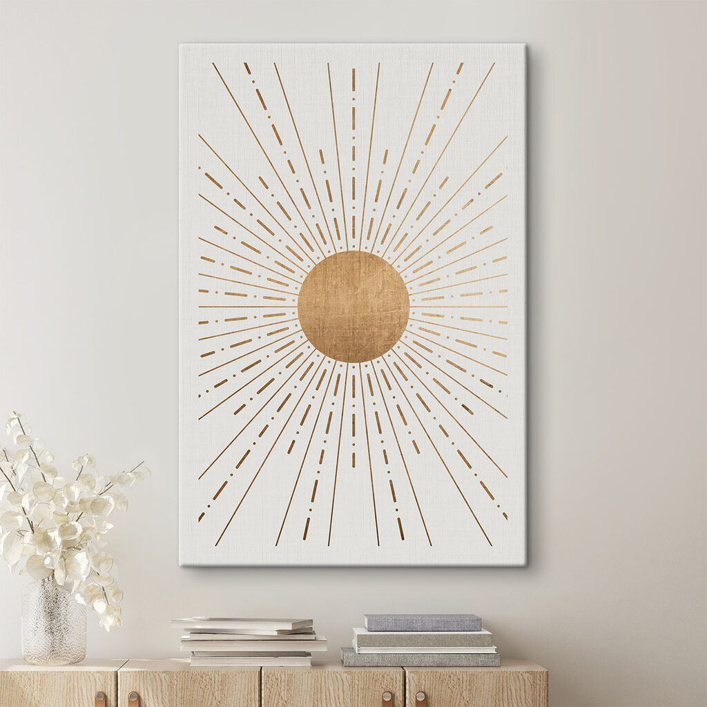 Sol de rayos finos en un interior
