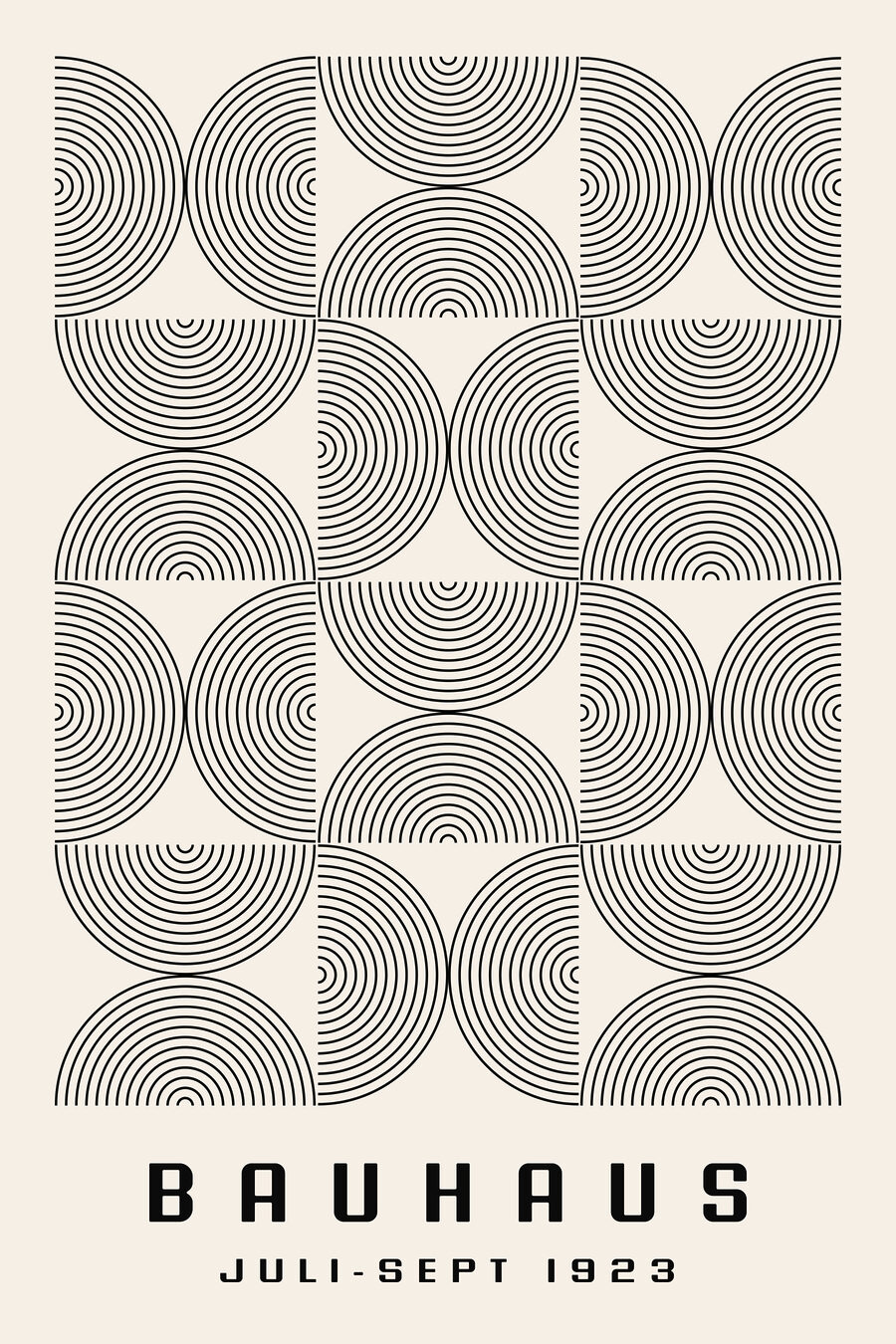 Bauhaus en arcos finos — diseño completo