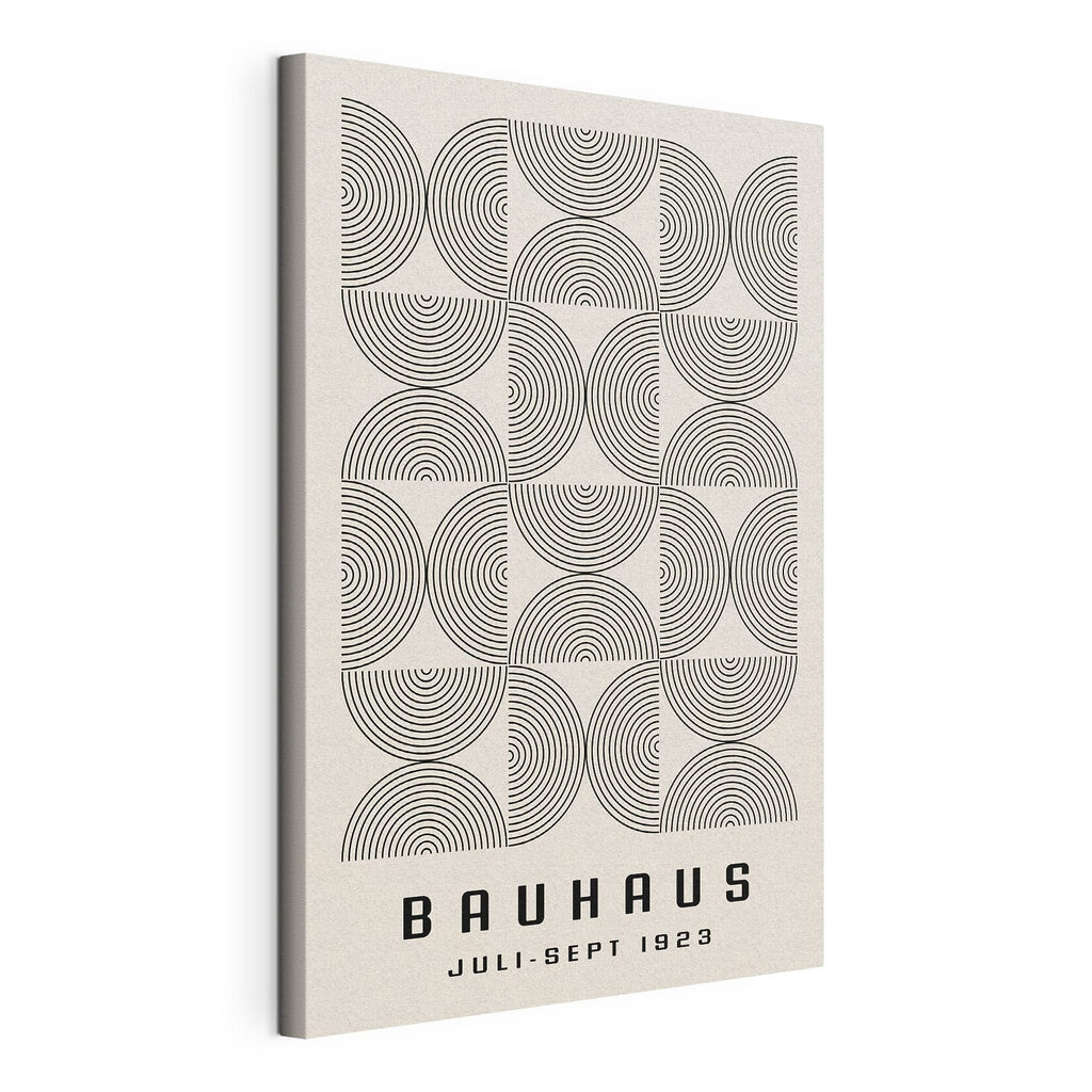Bauhaus en arcos finos, lienzo tensado con el borde envolvente