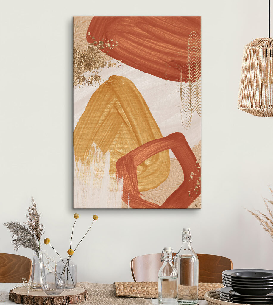 Puntos dorados sobre pintura — interior 1