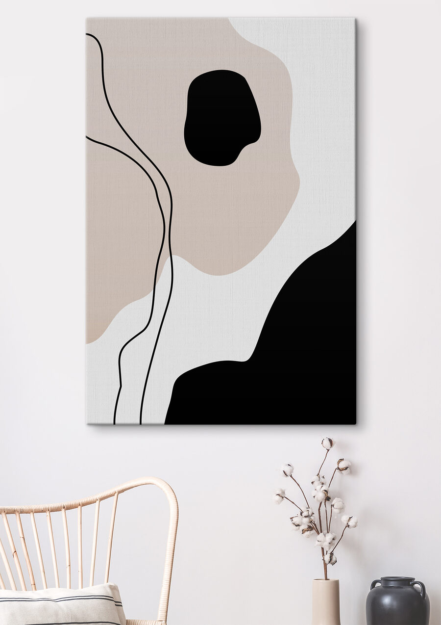 Una línea entre contrastes en un interior