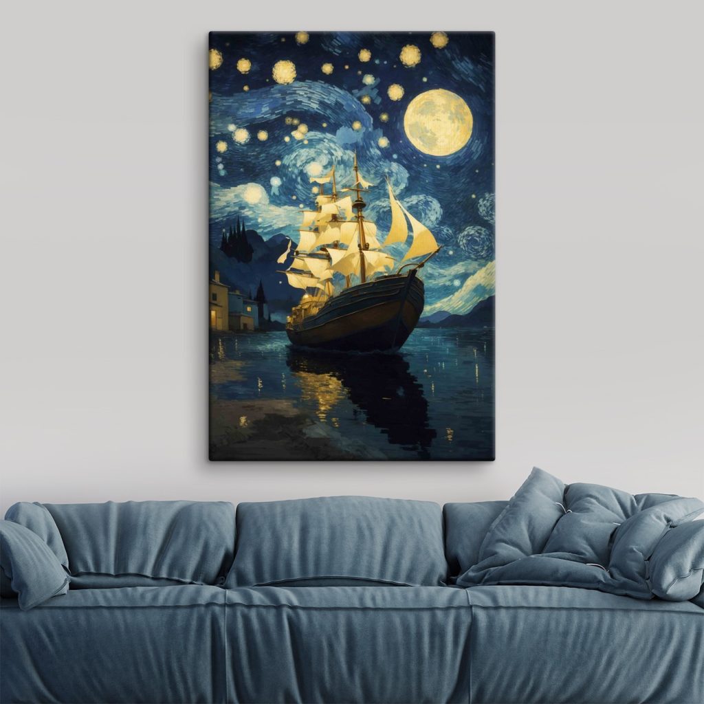 Velero bajo la luna — interior 2