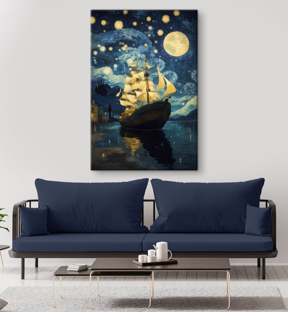 Velero bajo la luna — interior 3
