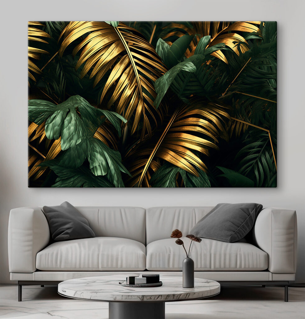 Palmeras con sombra dorada — interior 5