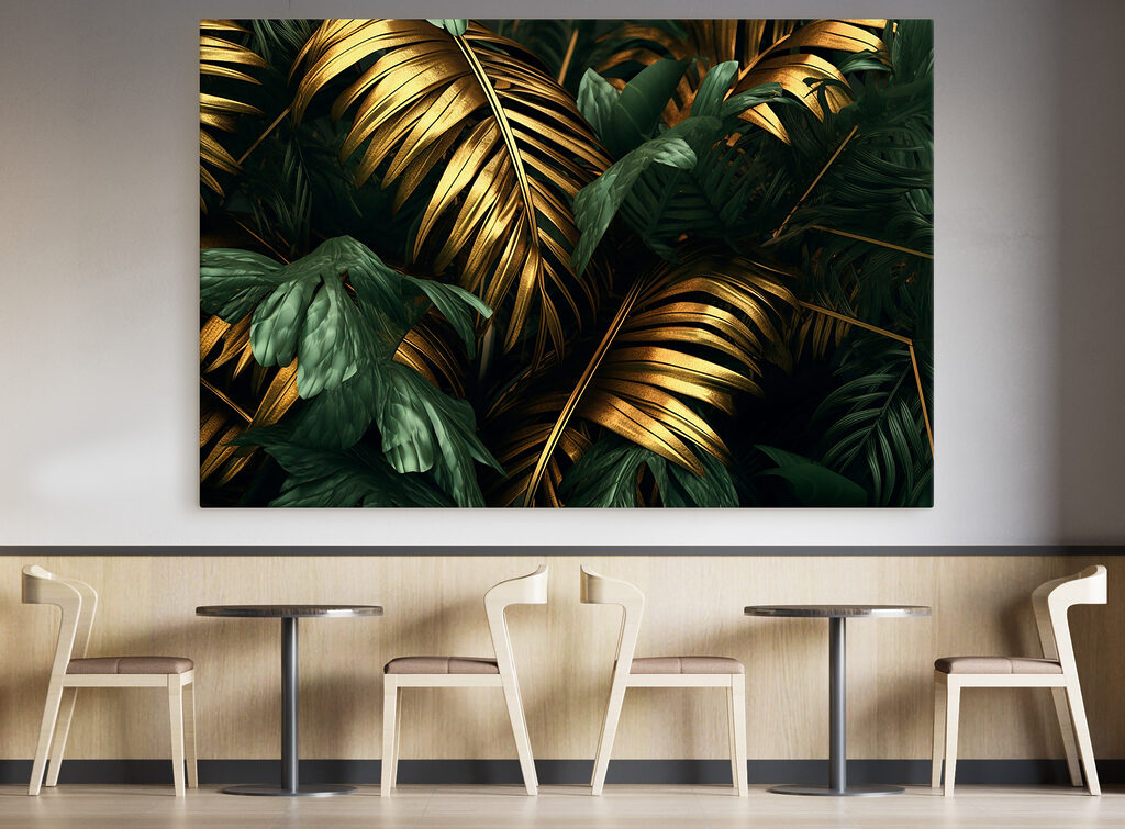 Palmeras con sombra dorada — interior 3