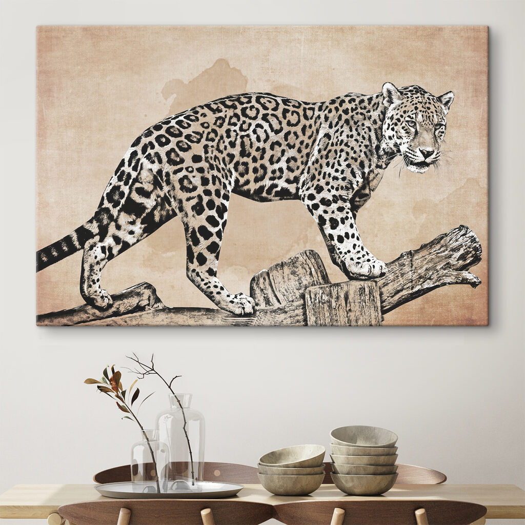 Leopardo en una rama — interior 1