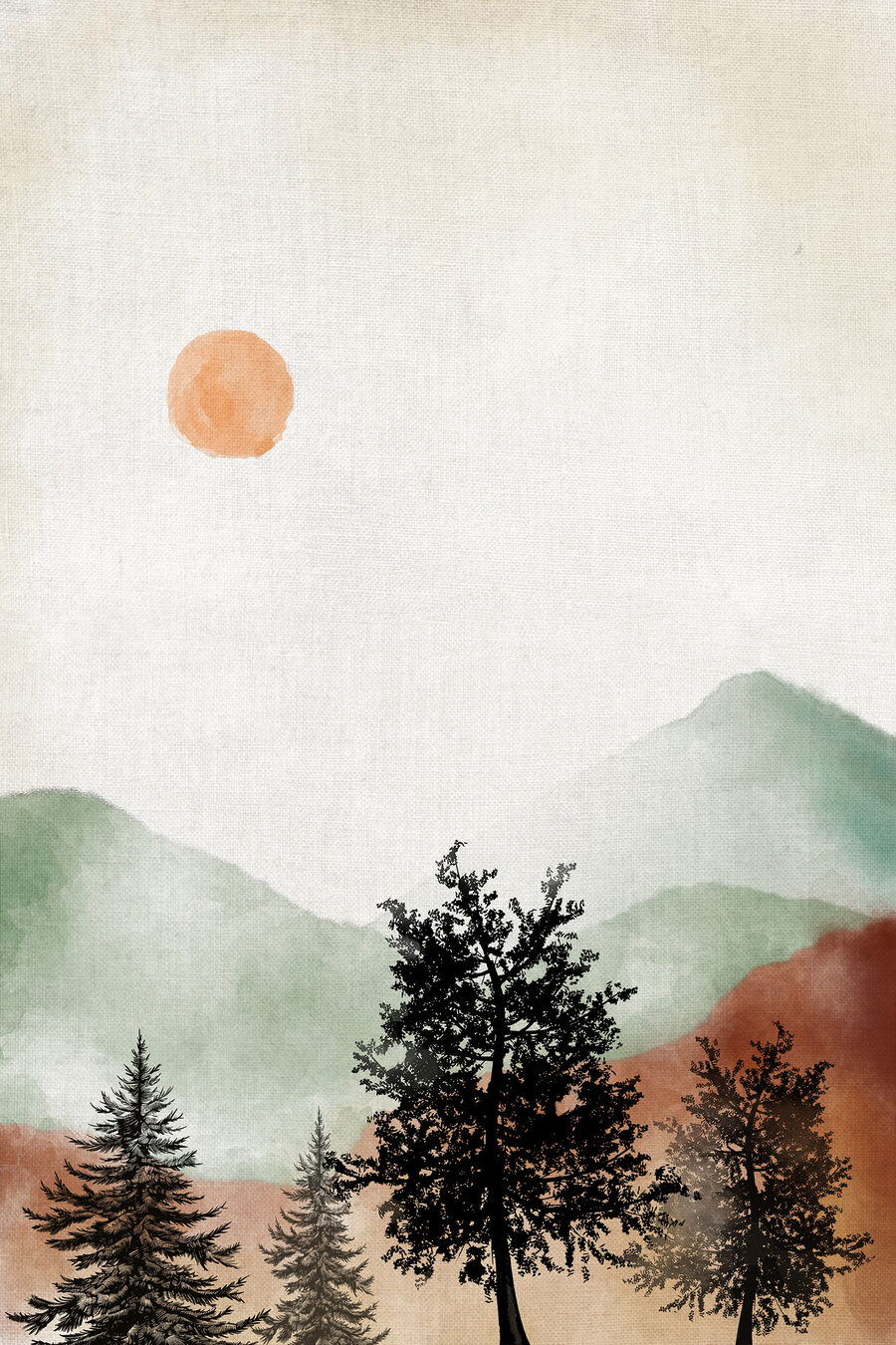 Sol sobre el bosque — diseño completo