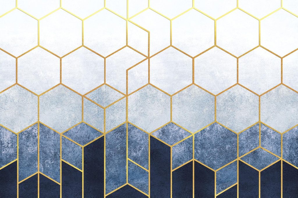 Hexágonos en degradado — diseño completo