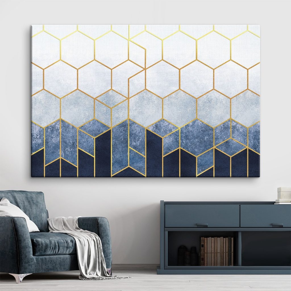 Hexágonos en degradado — interior 2