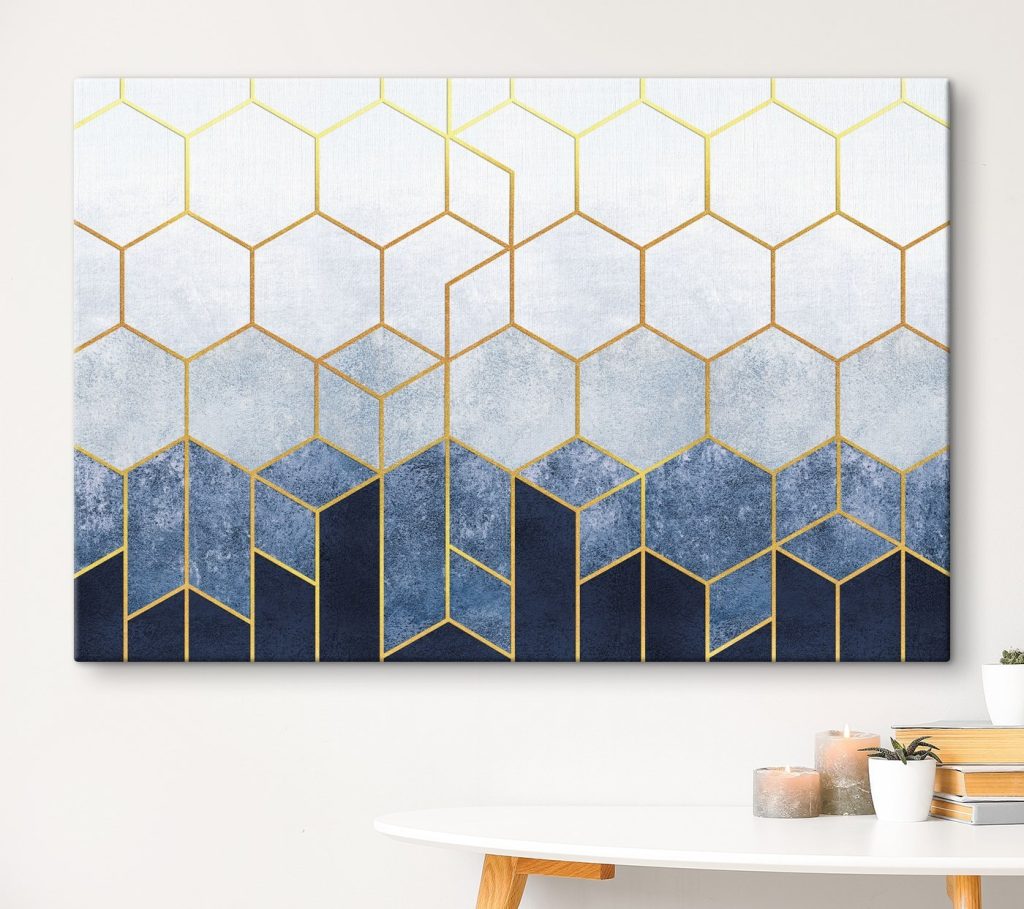 Hexágonos en degradado — interior 1