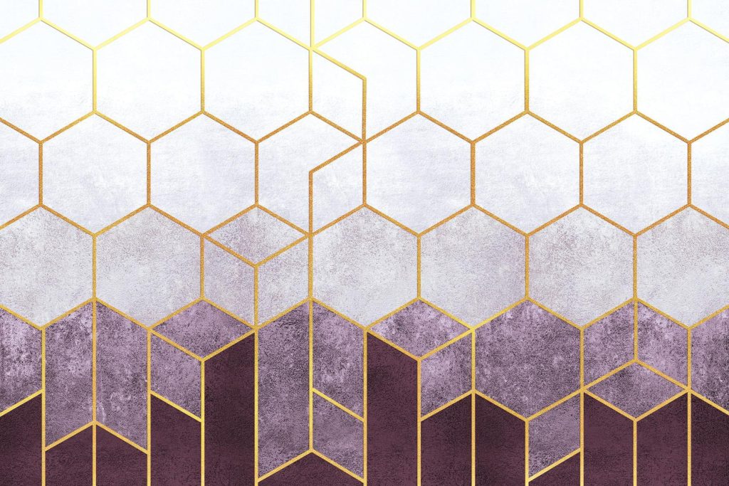 Hexágonos en degradado — diseño completo