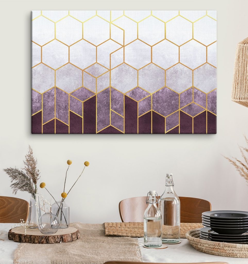 Hexágonos en degradado — interior 1