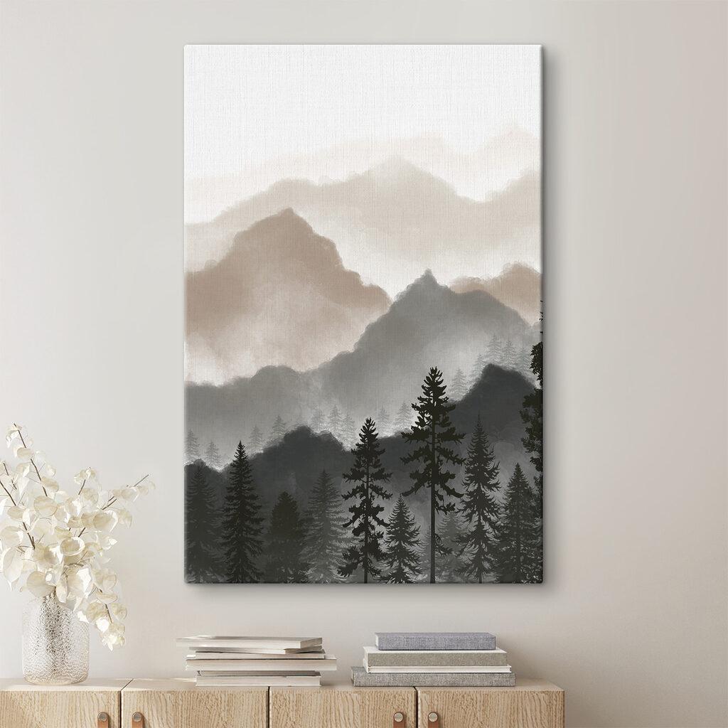 Bosque de montaña en un interior