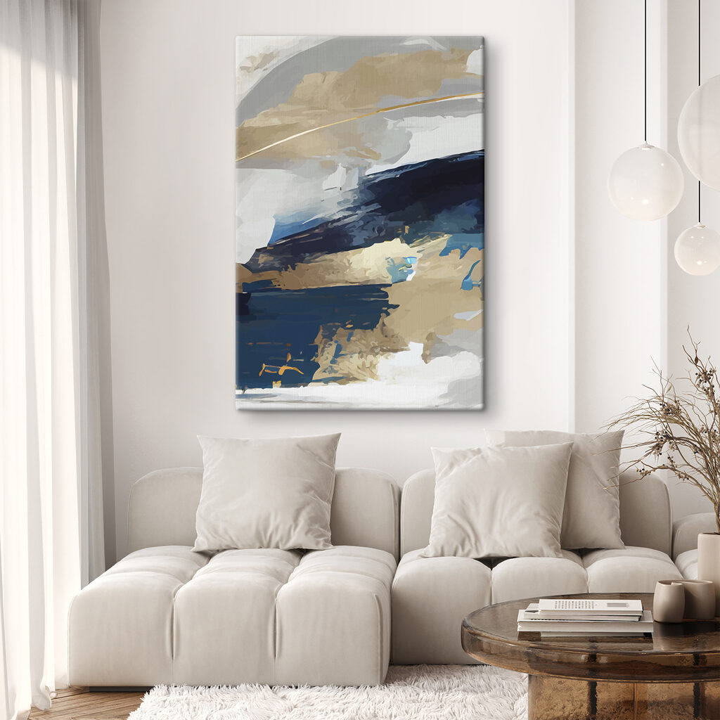 Azul entre trazos dorados — interior 2