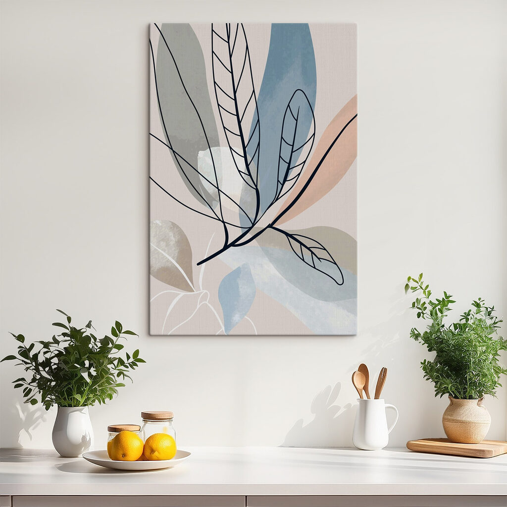 Hojas finas sobre azul — interior 5