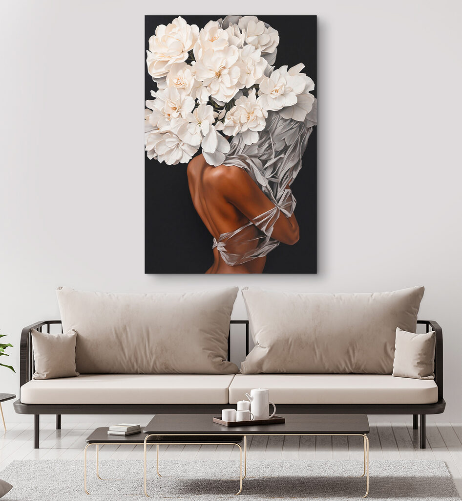 Corona blanca de flores — interior 2