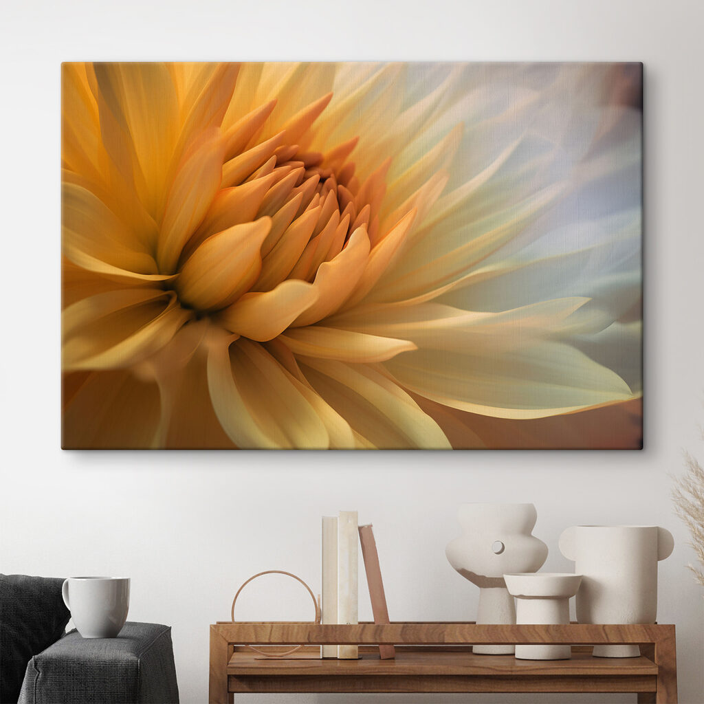 Corazón floral amarillo — interior 2