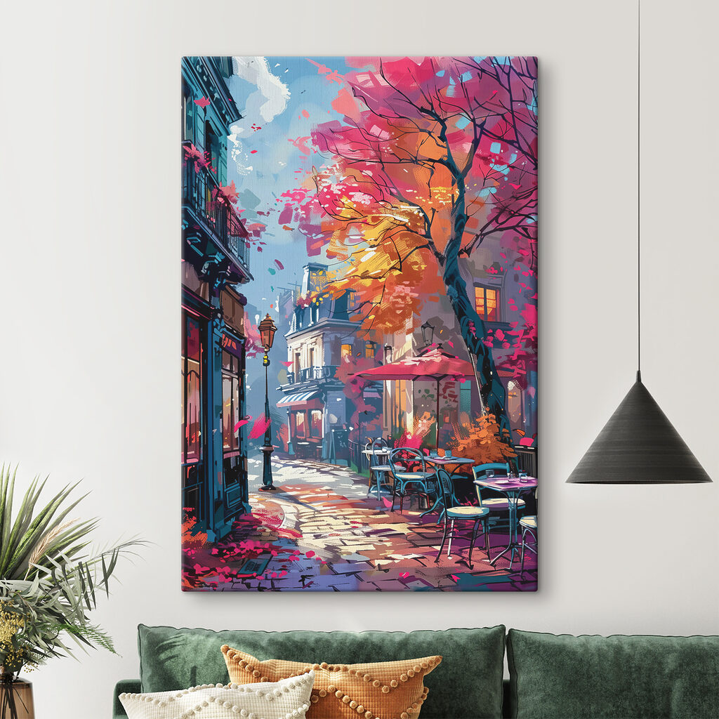 Callejuela de otoño en un interior