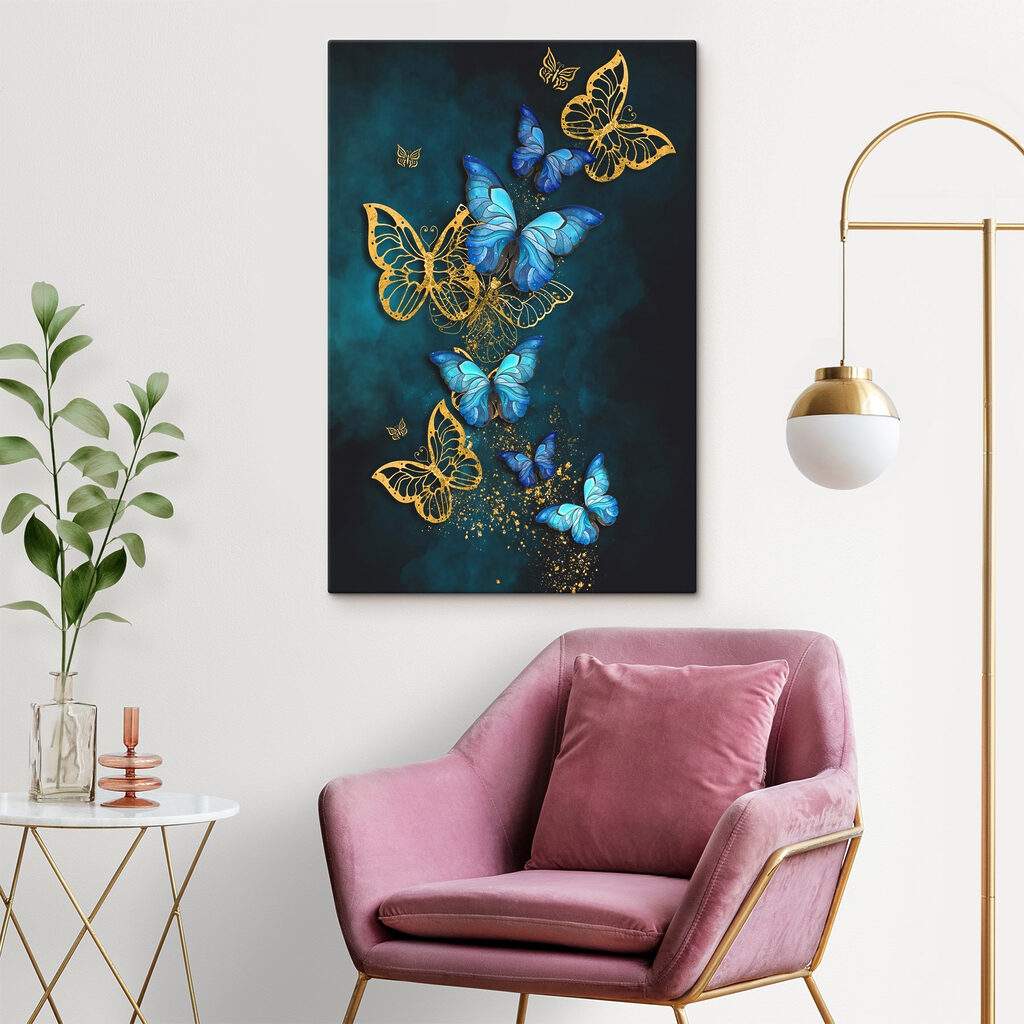 Mariposas de contorno dorado — interior 4
