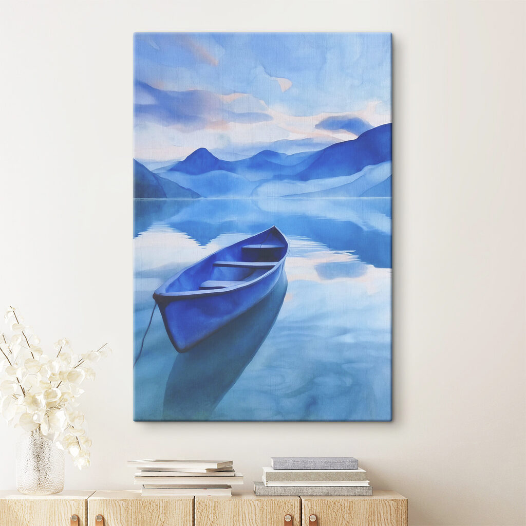 Barquita entre montañas azules — interior 1