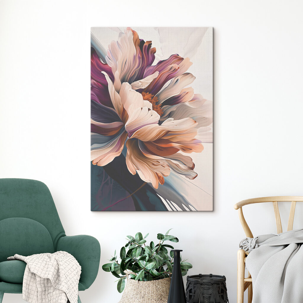 Flor morada y crema — interior 2