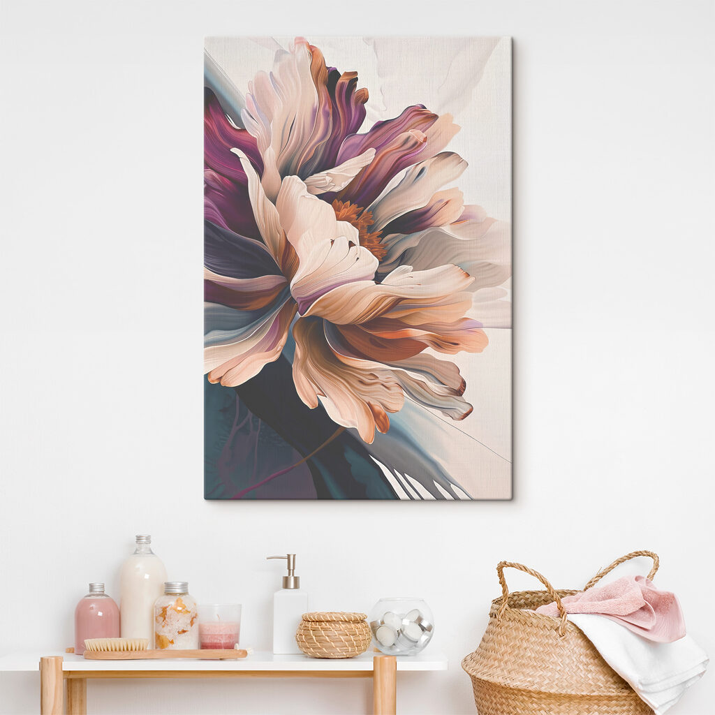 Flor morada y crema — interior 1