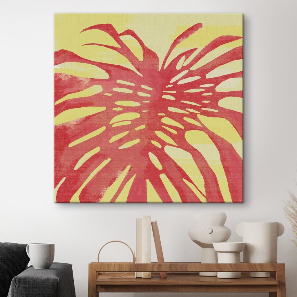 Hoja en rojo coral — interior 1
