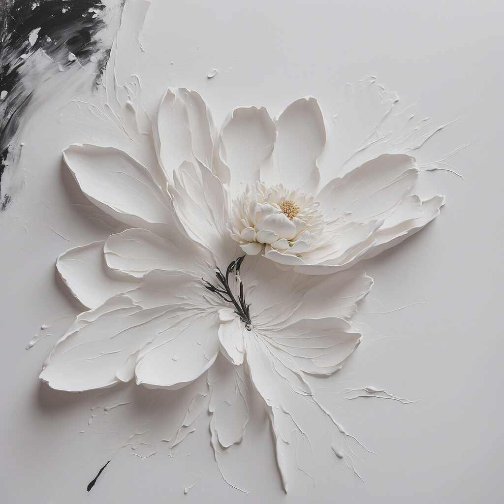 Una flor blanca — diseño completo