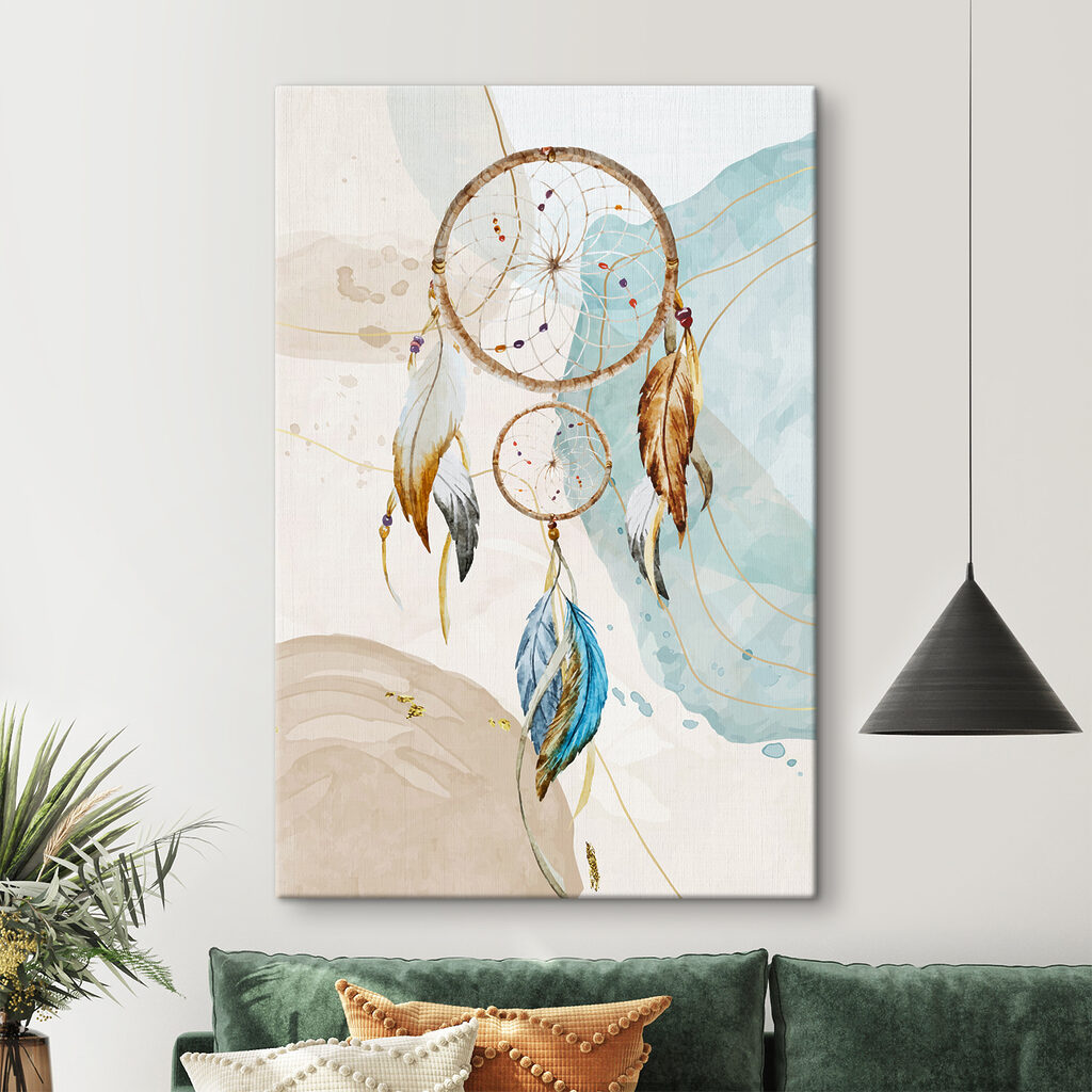 Atrapasueños de plumas azules — interior 1