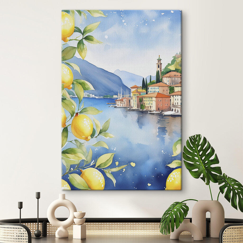 Limones junto al lago en un interior