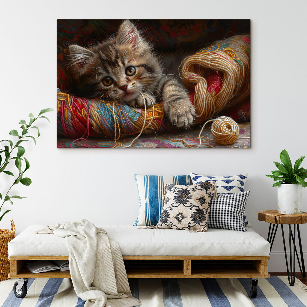 Gatito entre lanas — interior 2