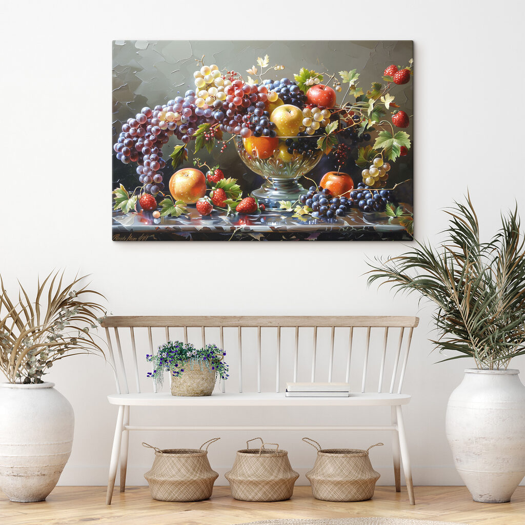 Uvas en un frutero — interior 1