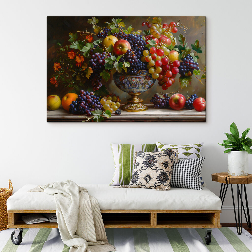 Fruta de otoño en un interior