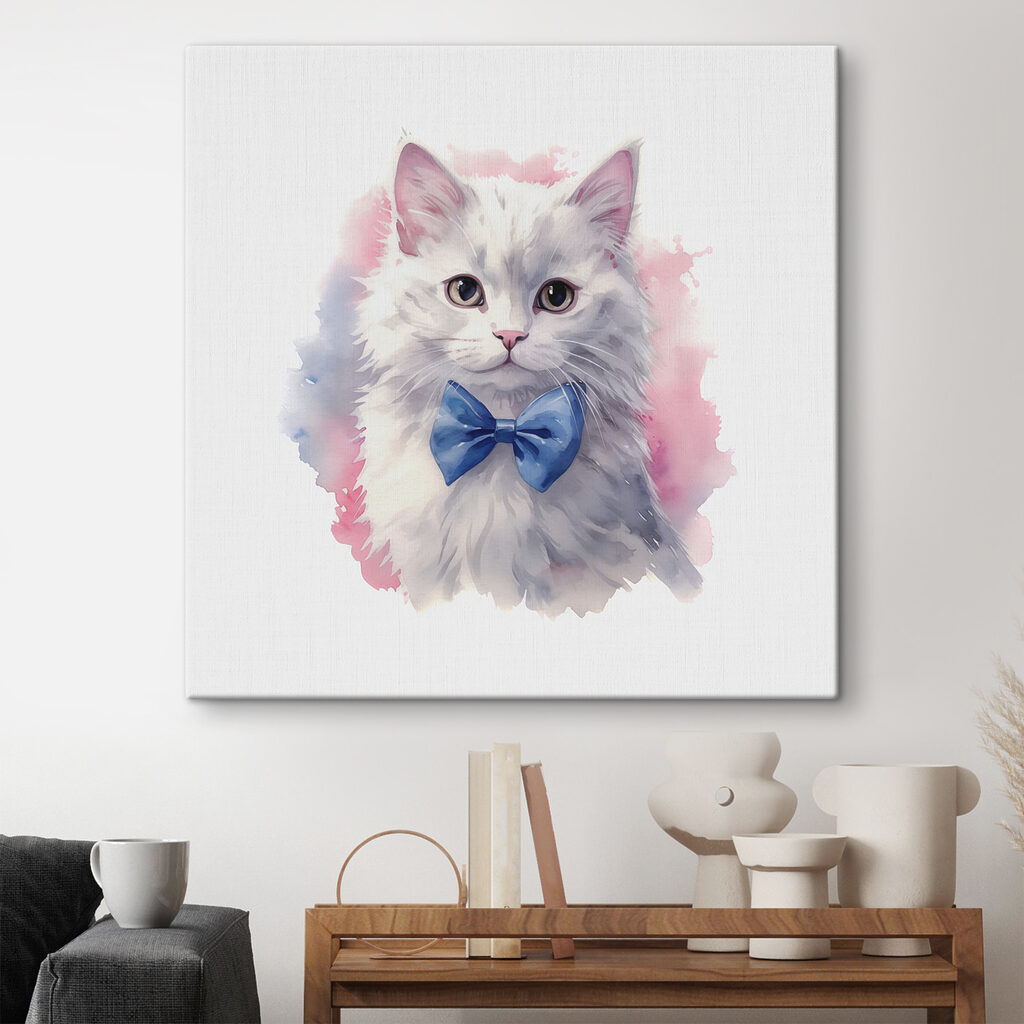 Gato con pajarita — interior 1