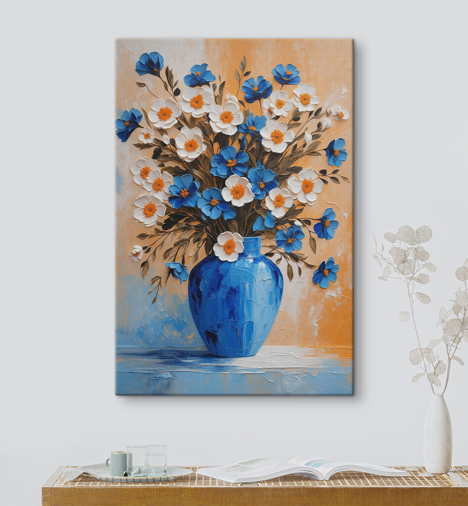 Jarrón redondo sobre naranja — interior 3