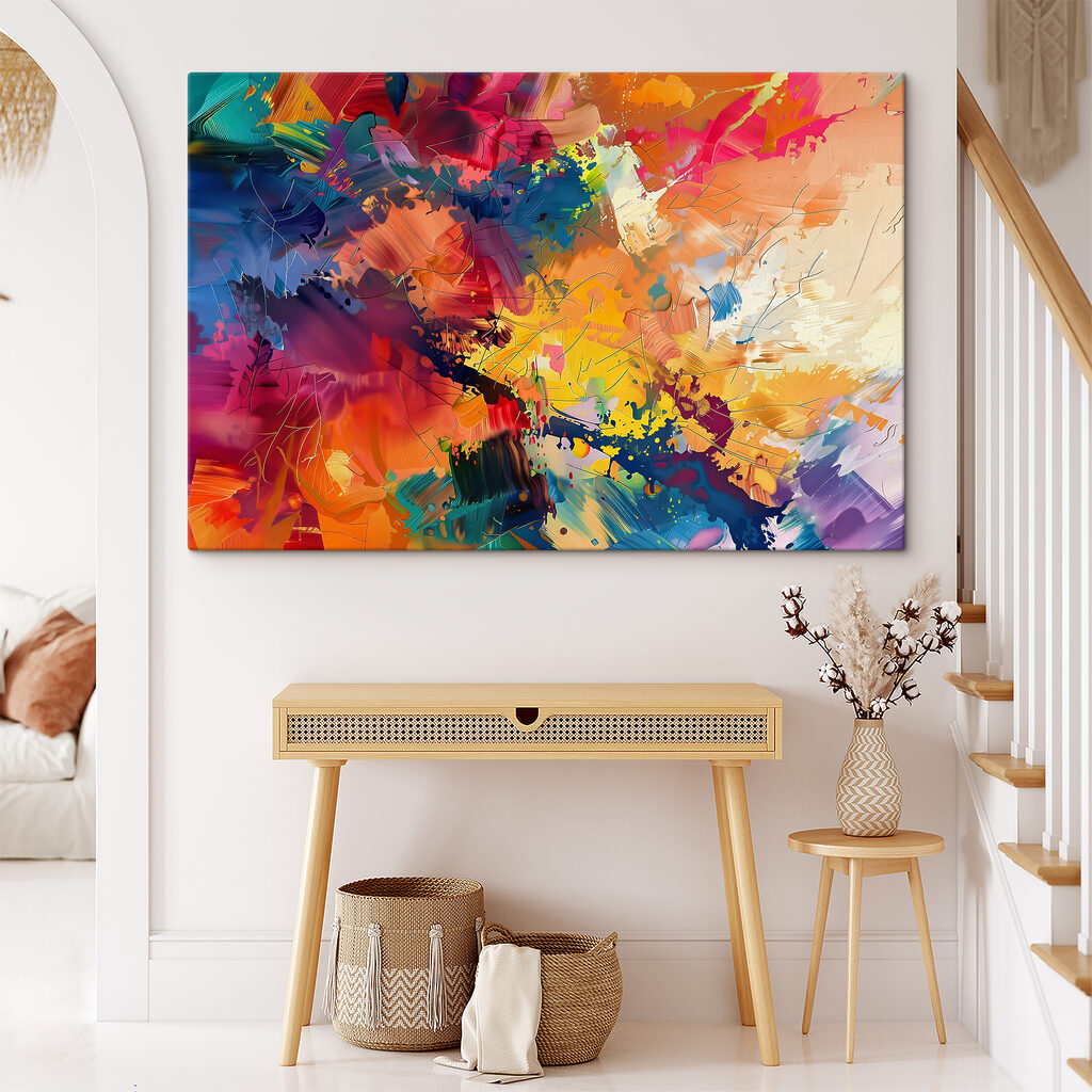 Colores en movimiento en un interior