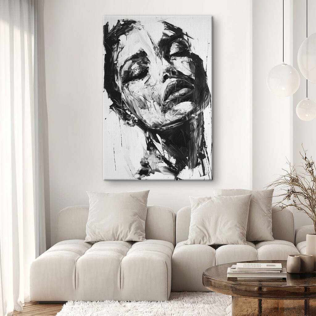 Rostro de trazos negros — interior 2