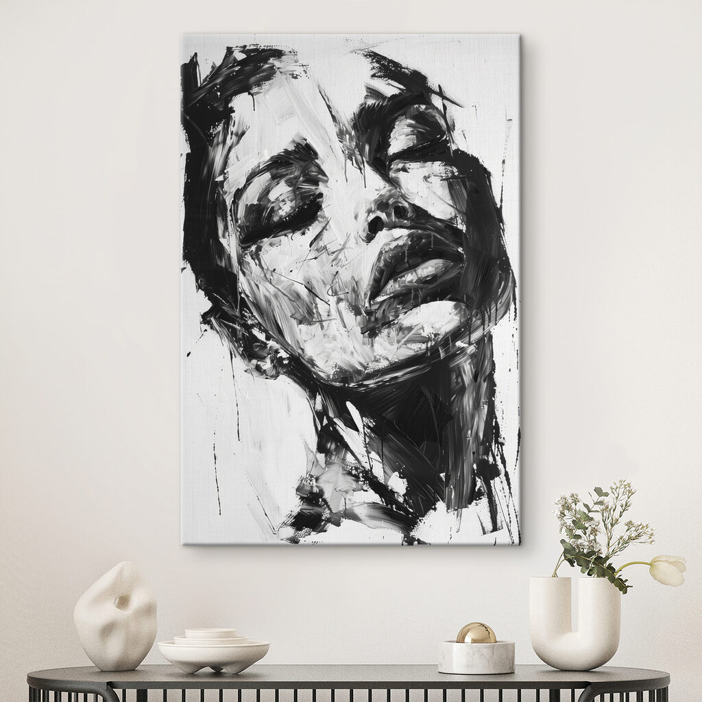 Rostro de trazos negros — interior 3