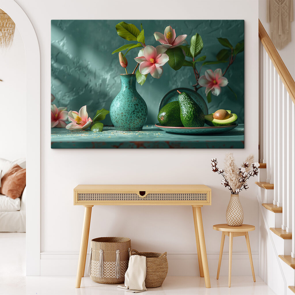Aguacates con flores rosas — interior 1