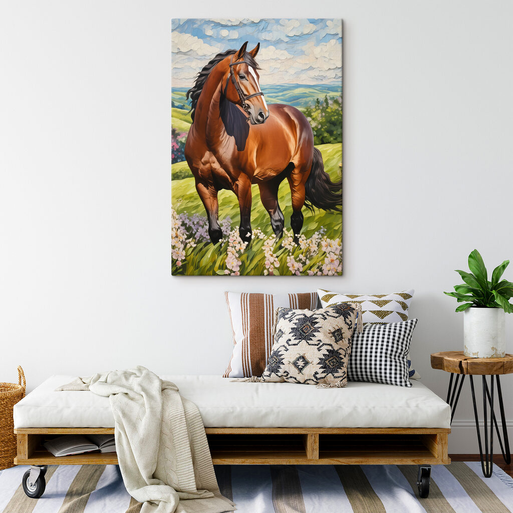 Caballo en la pradera — interior 2