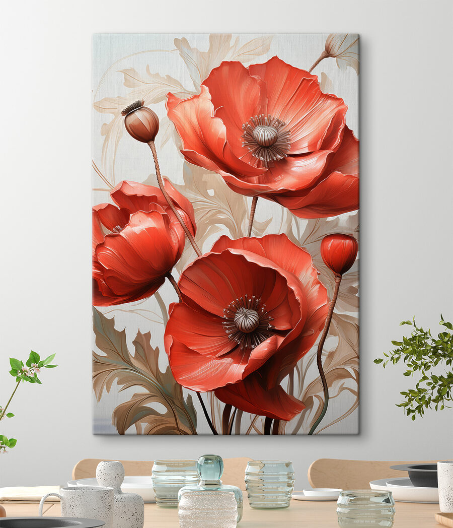 Amapolas rojas redondeadas — interior 1