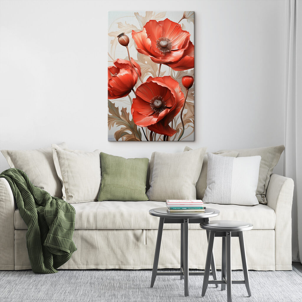 Amapolas rojas redondeadas — interior 2