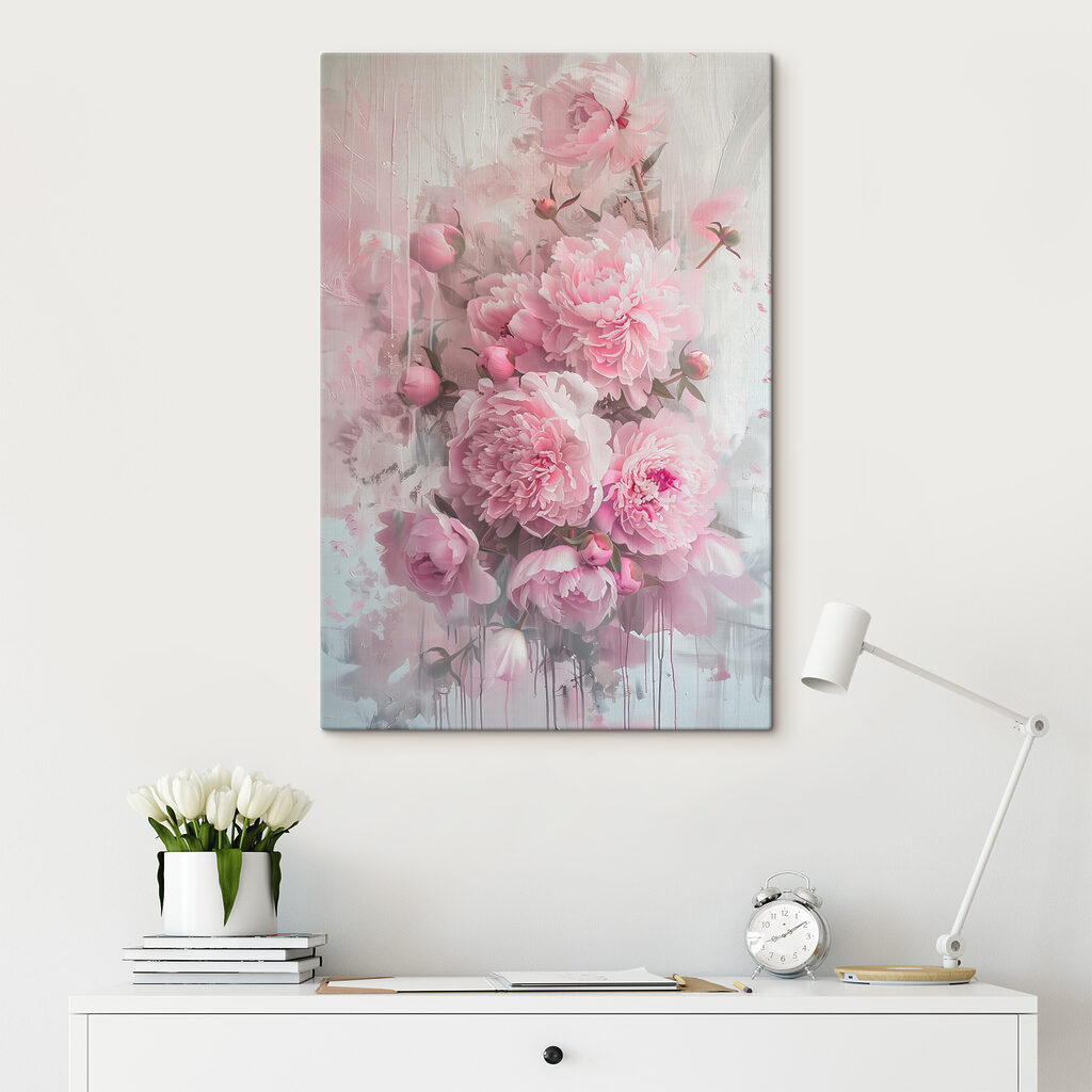 Peonías en bruma rosa — interior 2