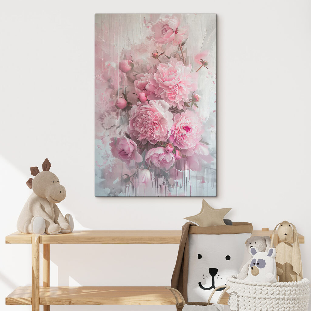 Peonías en bruma rosa — interior 3