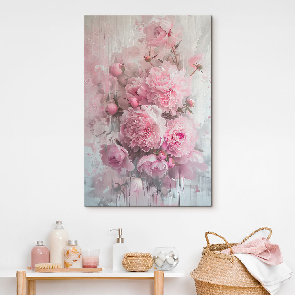 Peonías en bruma rosa — interior 1