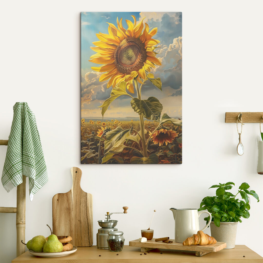 Girasol sobre el campo — interior 1