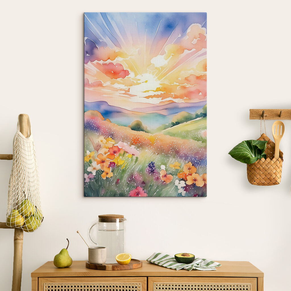 Sol sobre colinas floridas — interior 1