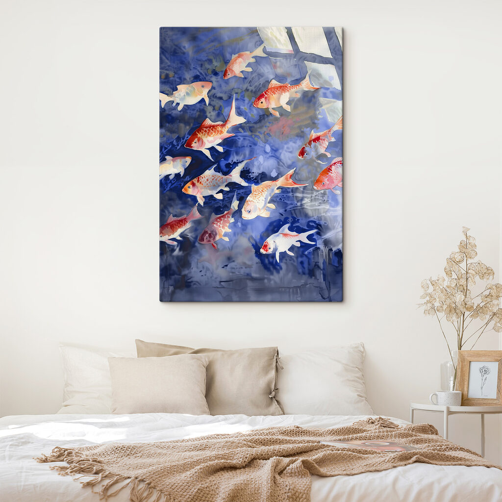 Carpas koi en azul — interior 2