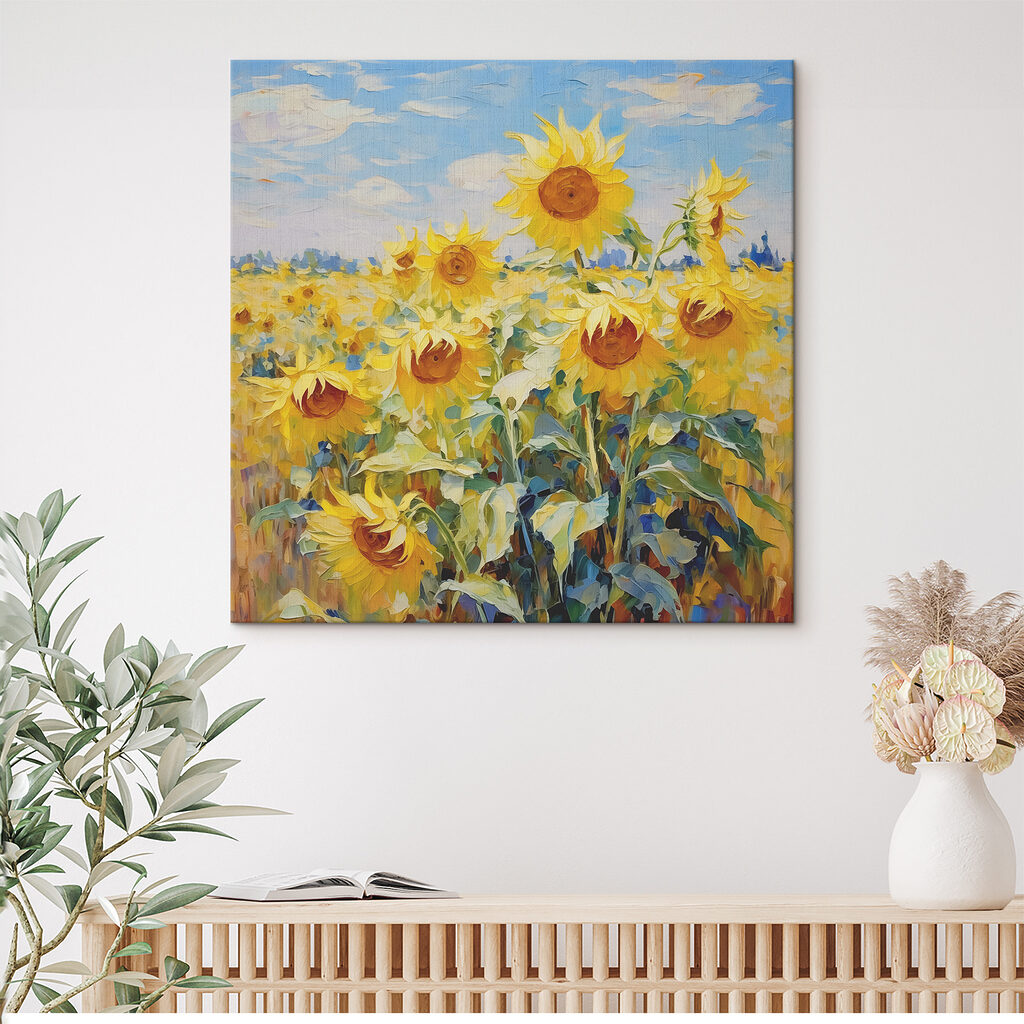 Girasoles bajo cielo azul — interior 2