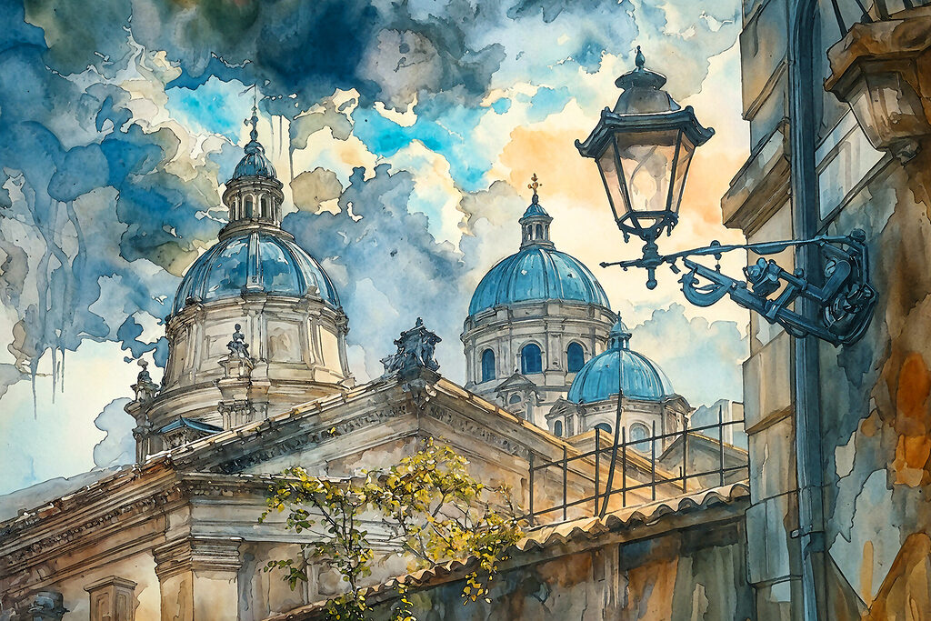Cúpulas sobre un farol — diseño completo